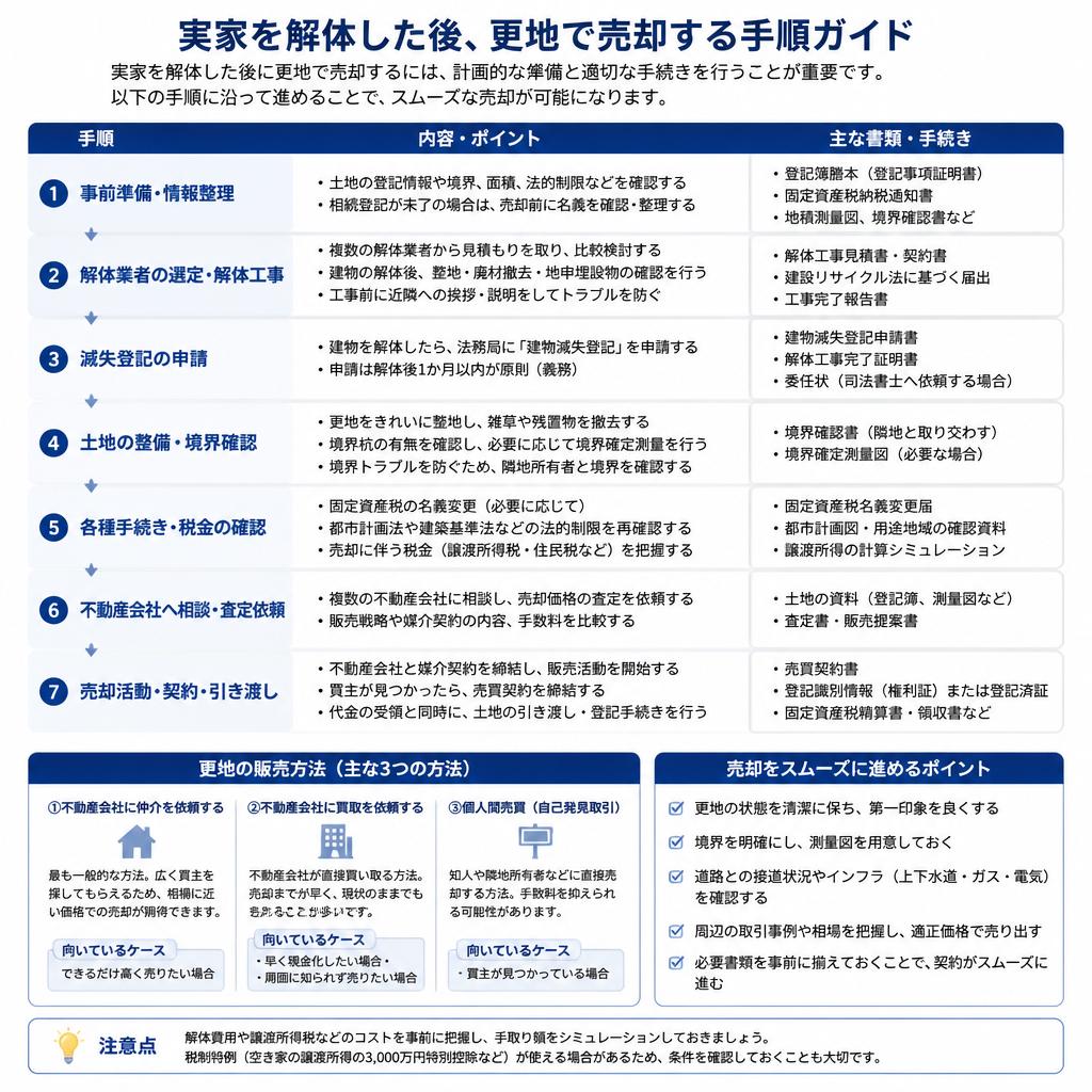 解体後の更地としての売却手順