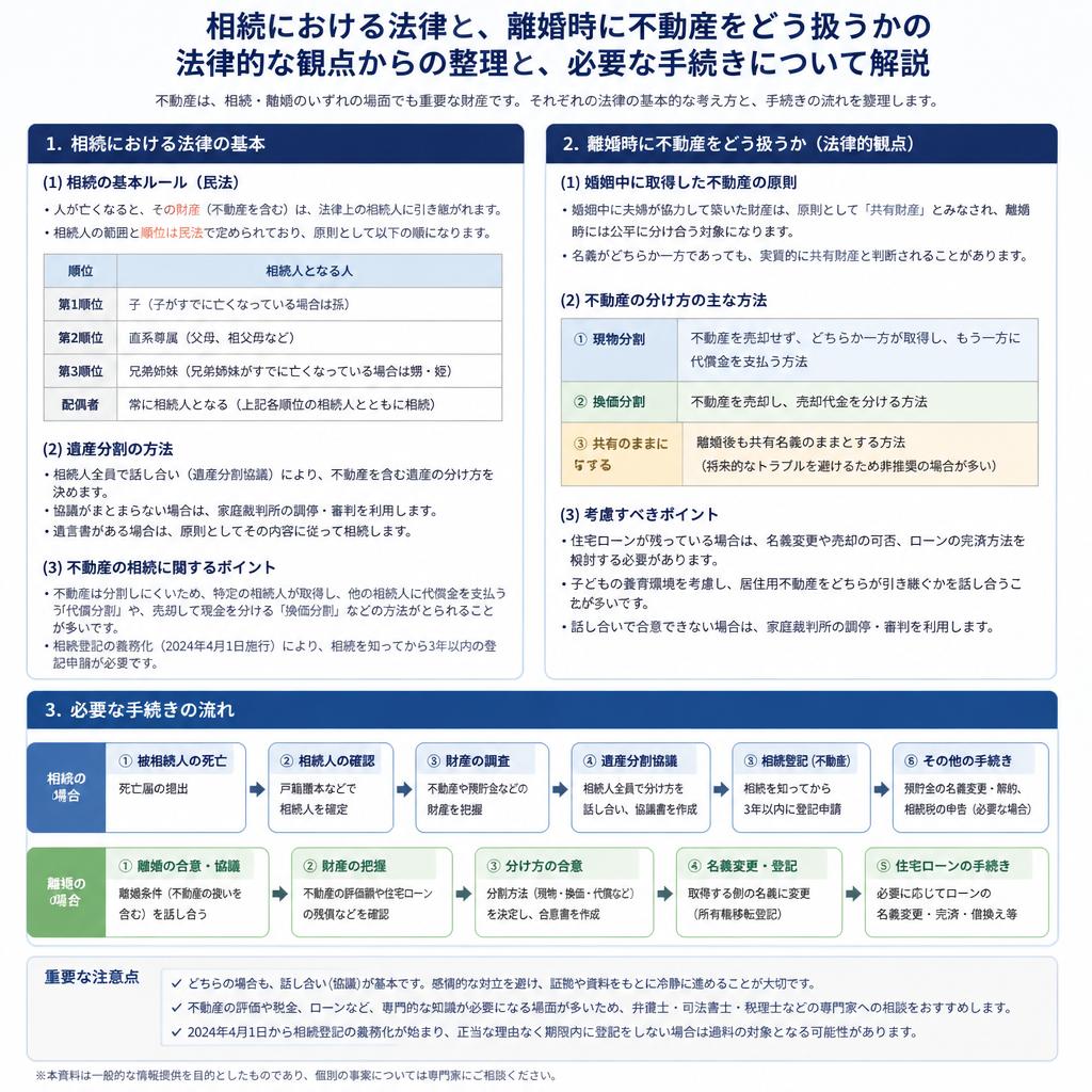 相続に絡む法律と不動産分与