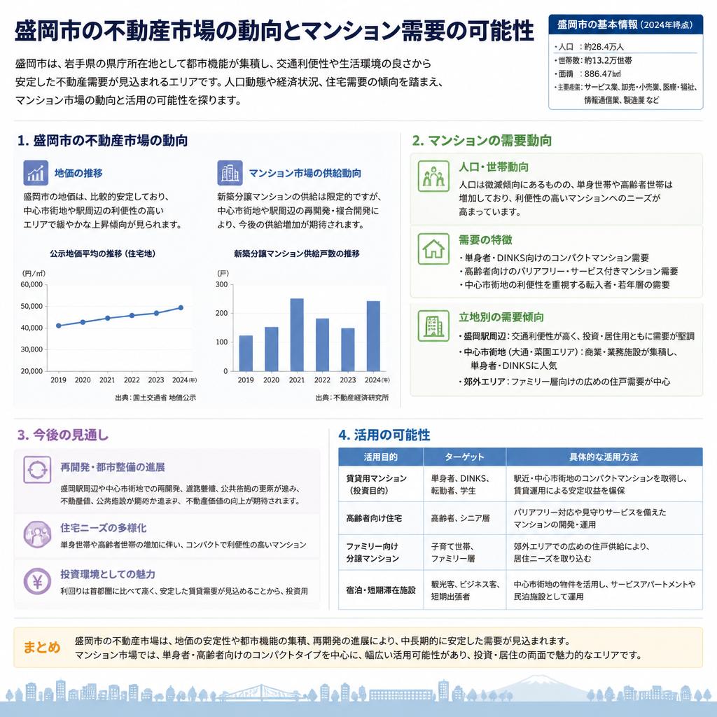 盛岡市の不動産市場の現状