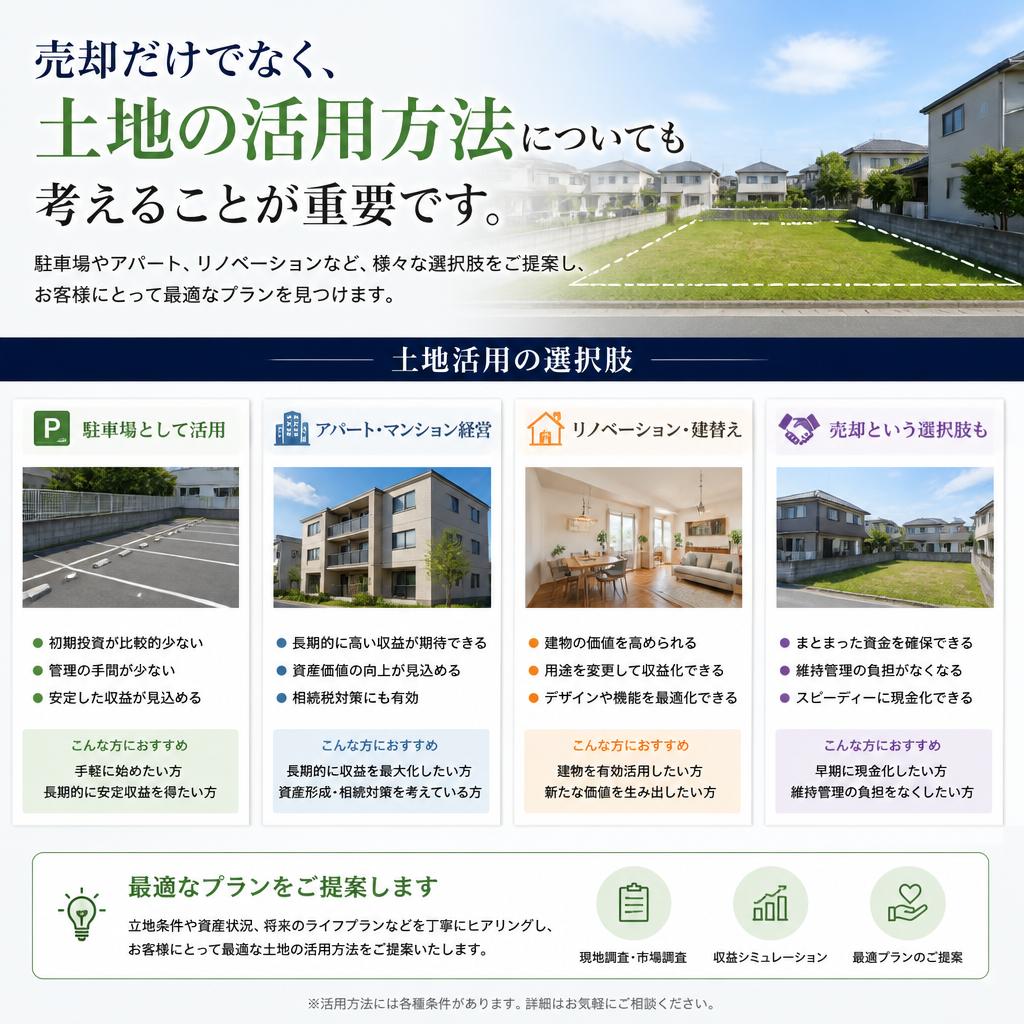 土地活用の選択肢