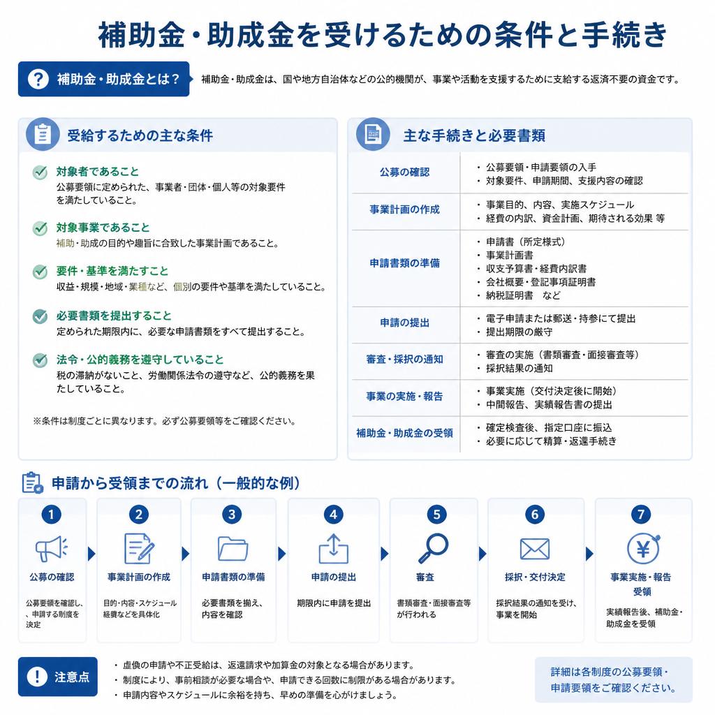 5. 補助金を受けるための条件