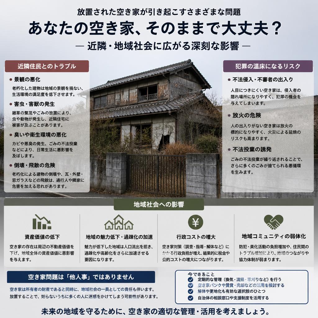 放置空き家がもたらす周囲への影響