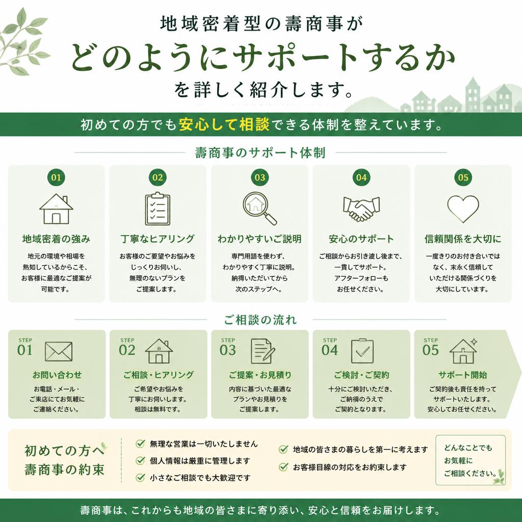 プロに相談！壽商事のサポート内容