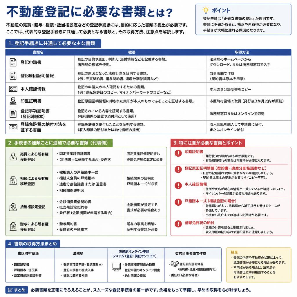 必要書類とその取得方法