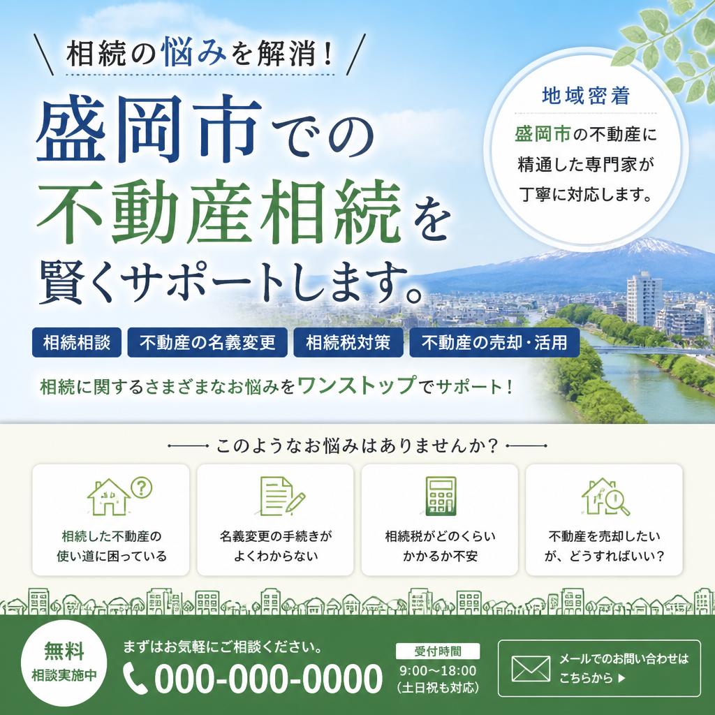 盛岡市で不動産を相続したらいくら払う？相続税の基礎控除と計算方法　壽商事